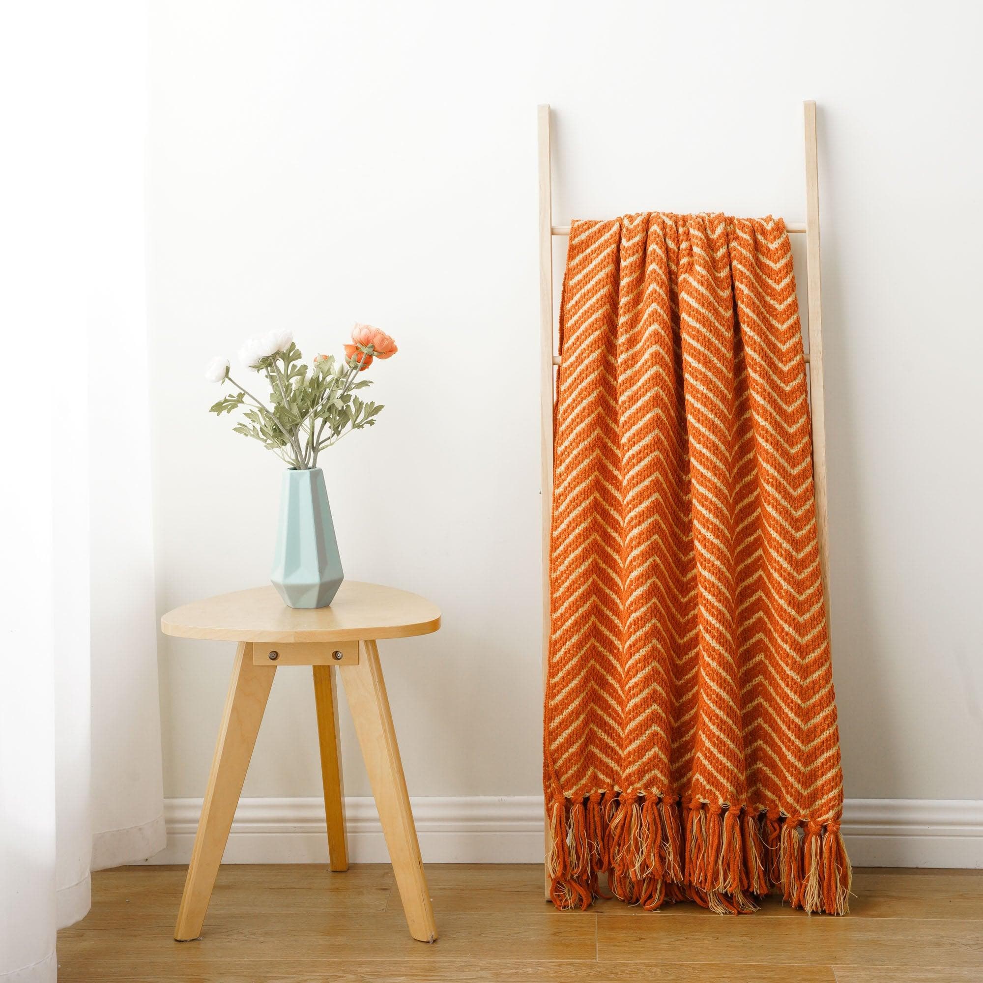 Herringbone Woven Blanket - BATTILO HOME