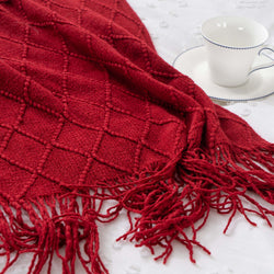 Decorative Fringe Throw Blanket