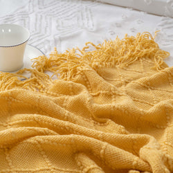 Decorative Fringe Throw Blanket