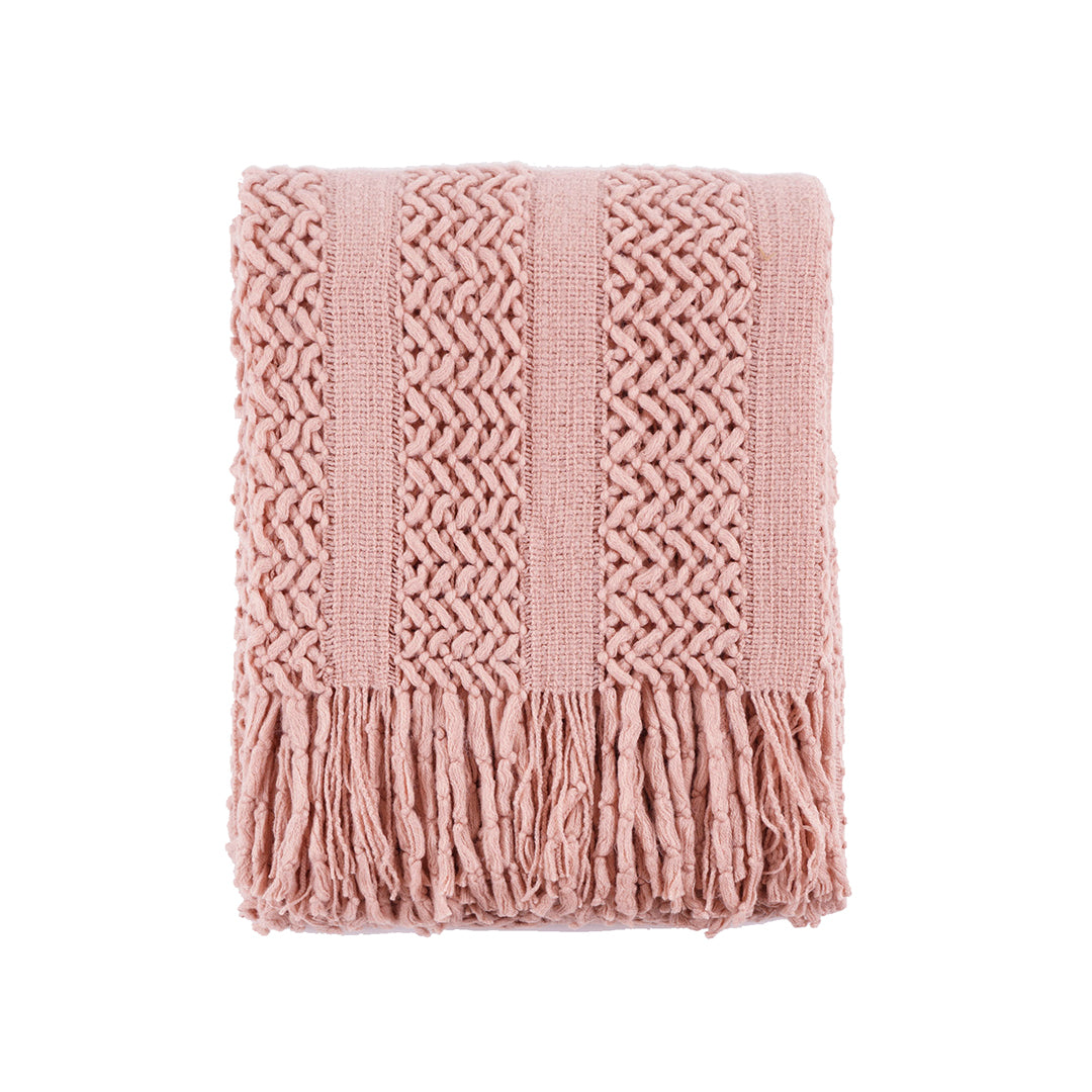 Knit Boho Decor Throw