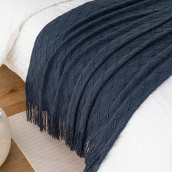 Decorative Fringe Throw Blanket