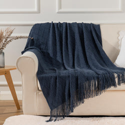 Decorative Fringe Throw Blanket