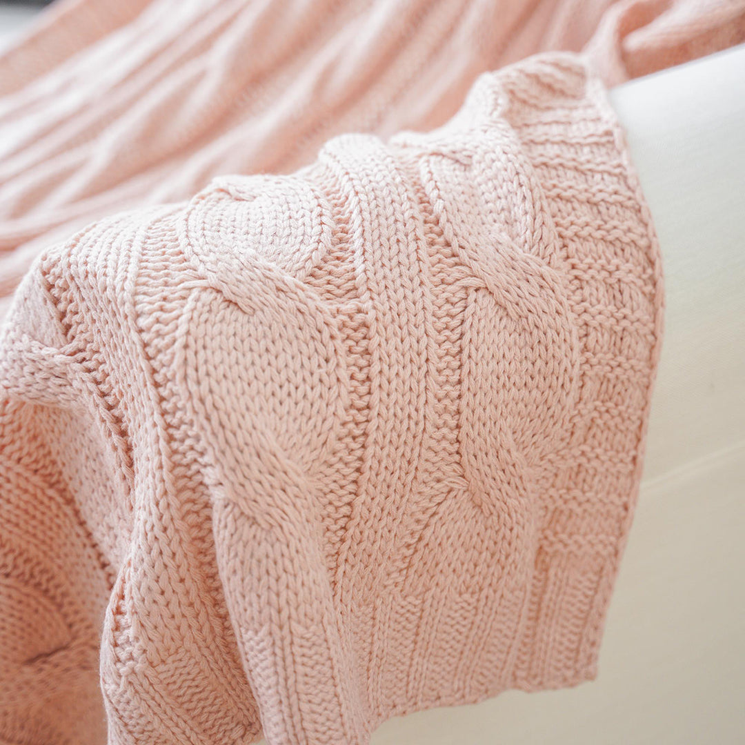 Cable Knit Throw Blanket