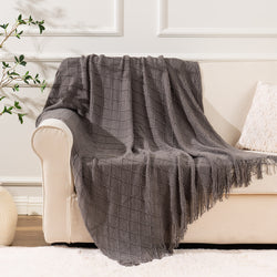 Decorative Fringe Throw Blanket