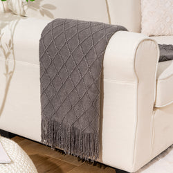 Decorative Fringe Throw Blanket