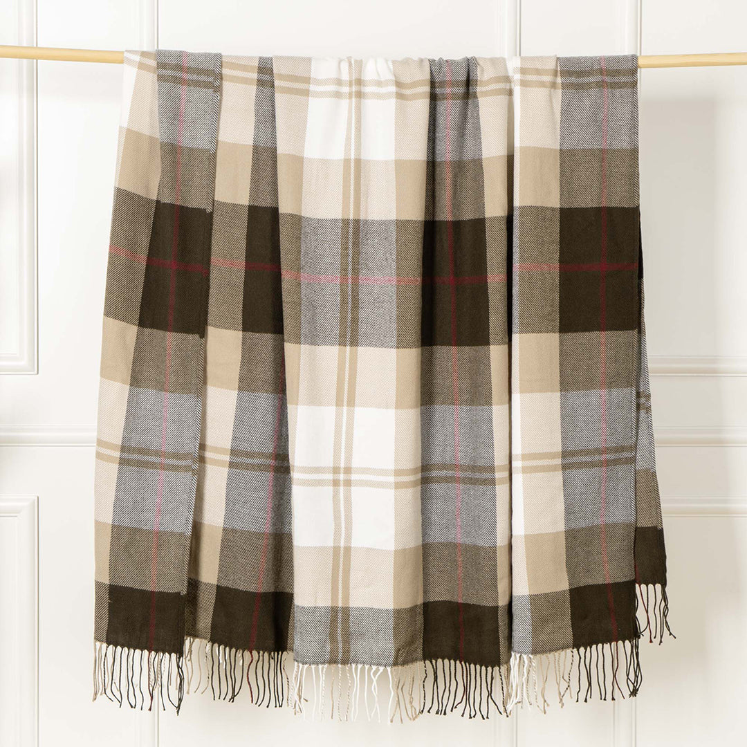 Brown Plaid Throw