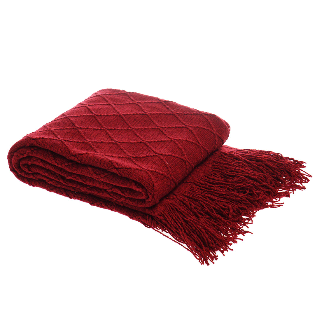 Decorative Fringe Throw Blanket