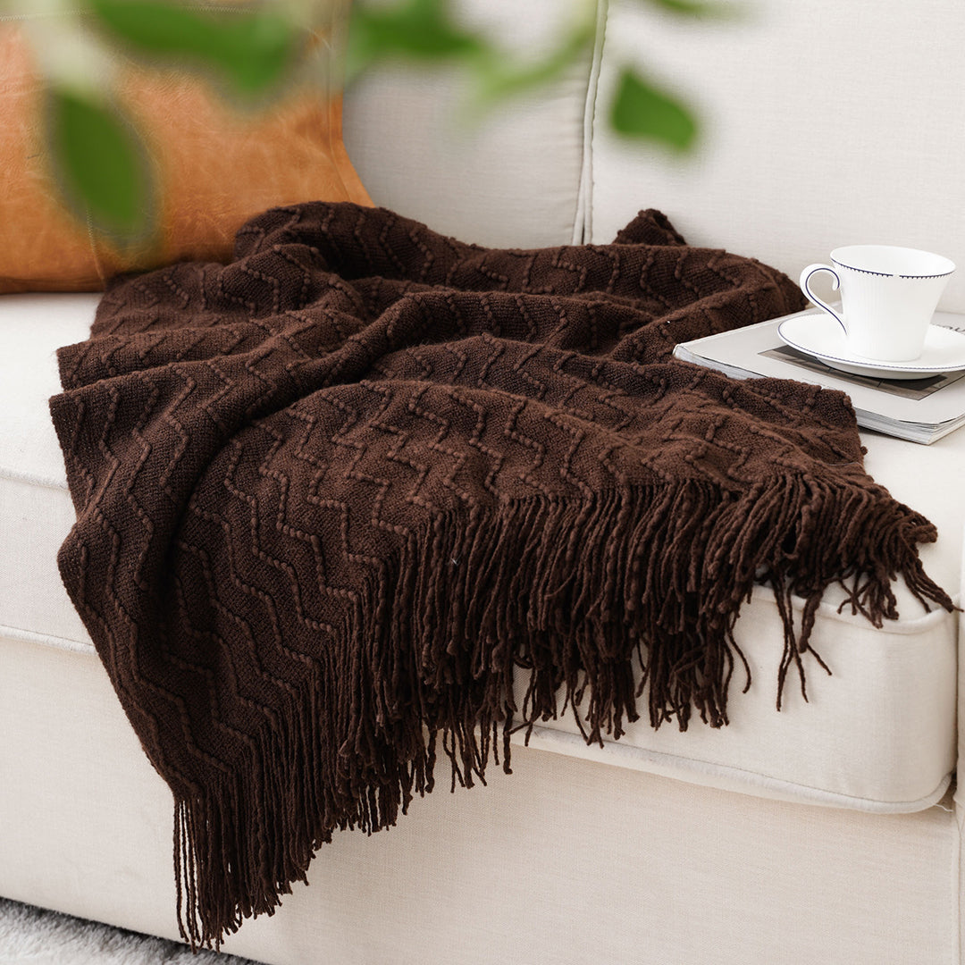 Chevron Fringe Throw