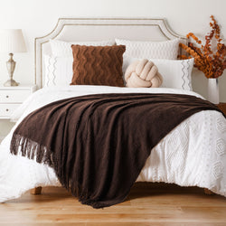 Wavy Pattern Fringe Throw