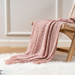 Knit Boho Decor Throw