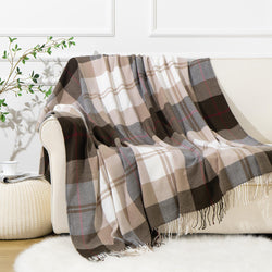 Brown Plaid Throw