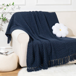 Zig-Zag Chenille Throw Blanket