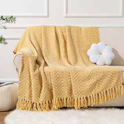 Zig-Zag Chenille Throw Blanket