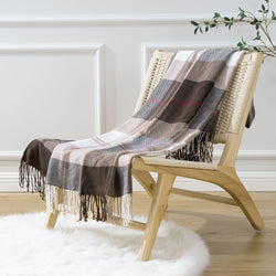 Brown Plaid Throw