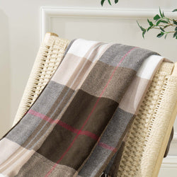 Brown Plaid Throw