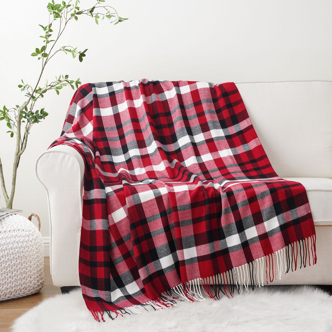 Red Buffalo Plaid Throw