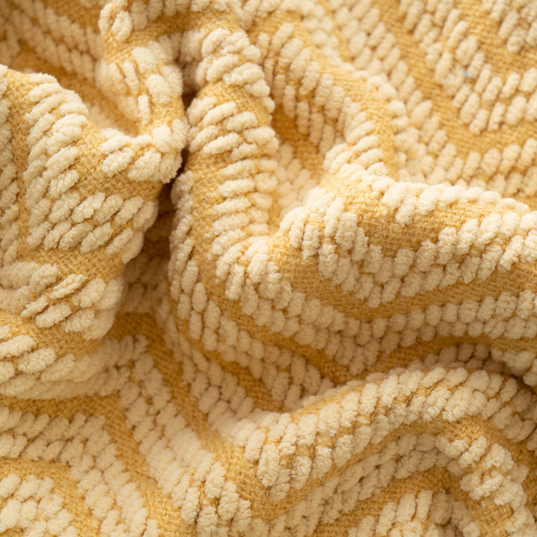 Zig-Zag Chenille Throw Blanket