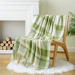 Green Plaid Throw