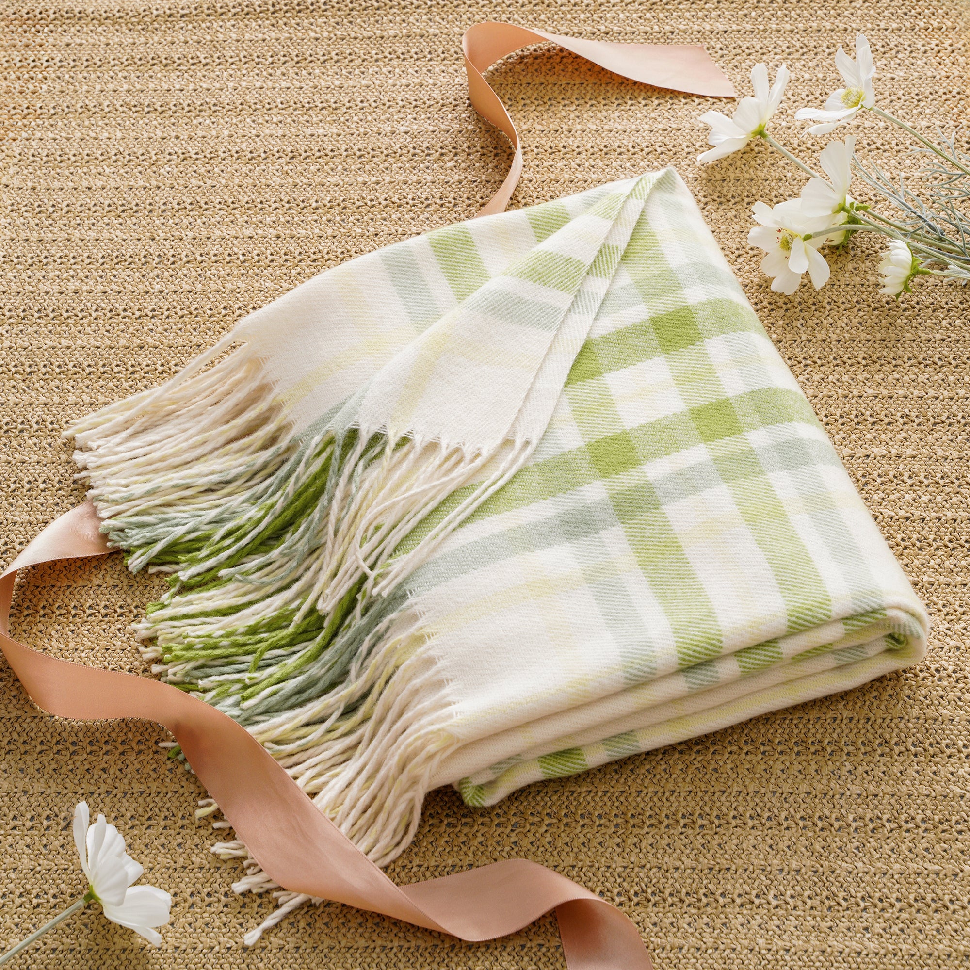 Green Plaid Throw