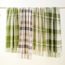 Green Plaid Throw