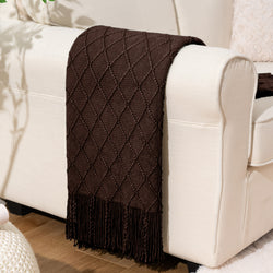 Decorative Fringe Throw Blanket