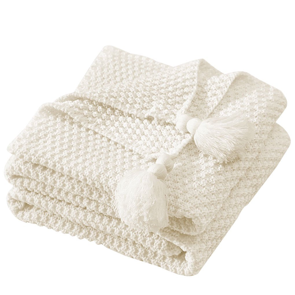 Pure Knitted Throw Blanket