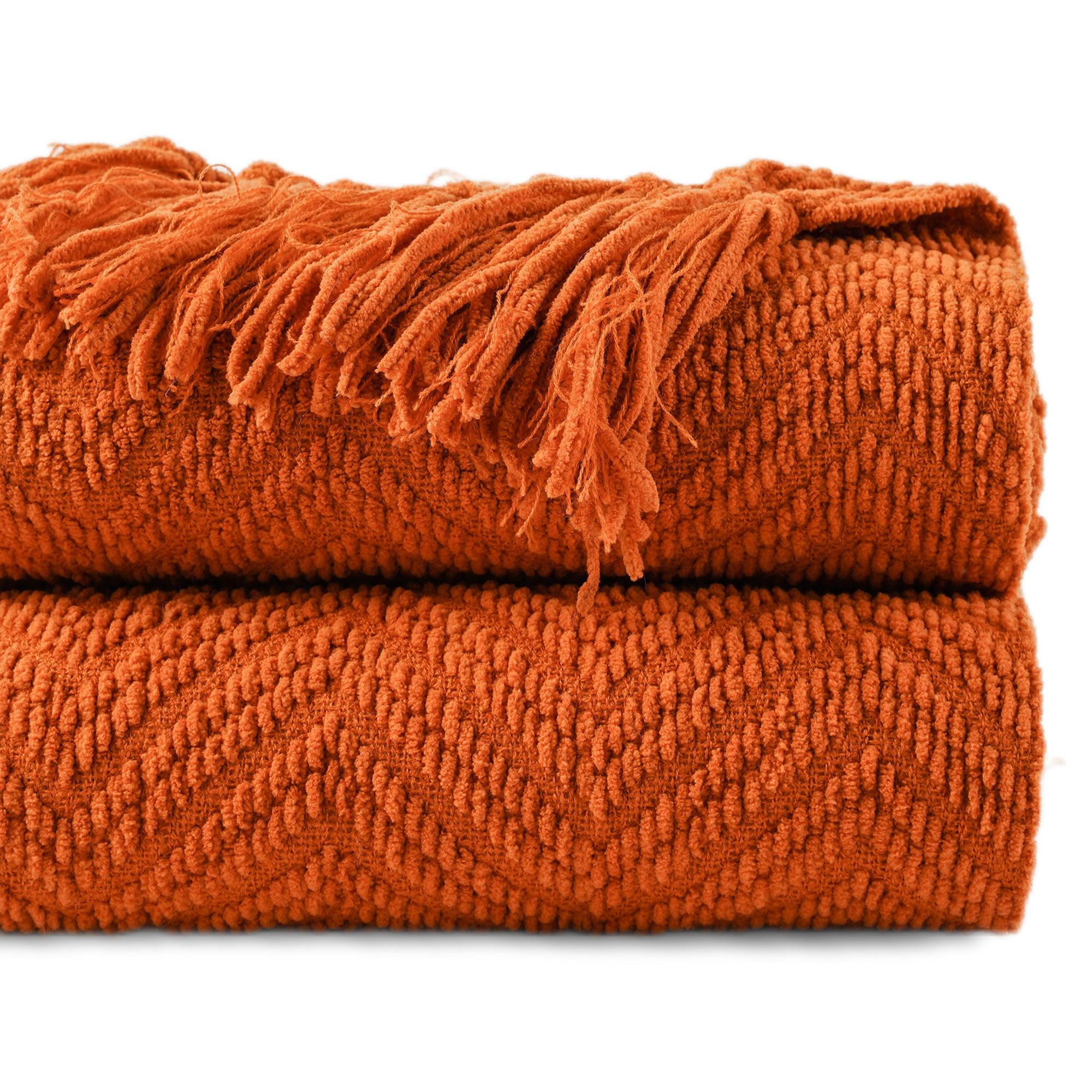 Burnt orange best sale chenille throw