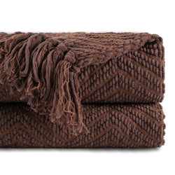 Zig-Zag Chenille Throw Blanket - BATTILO HOME