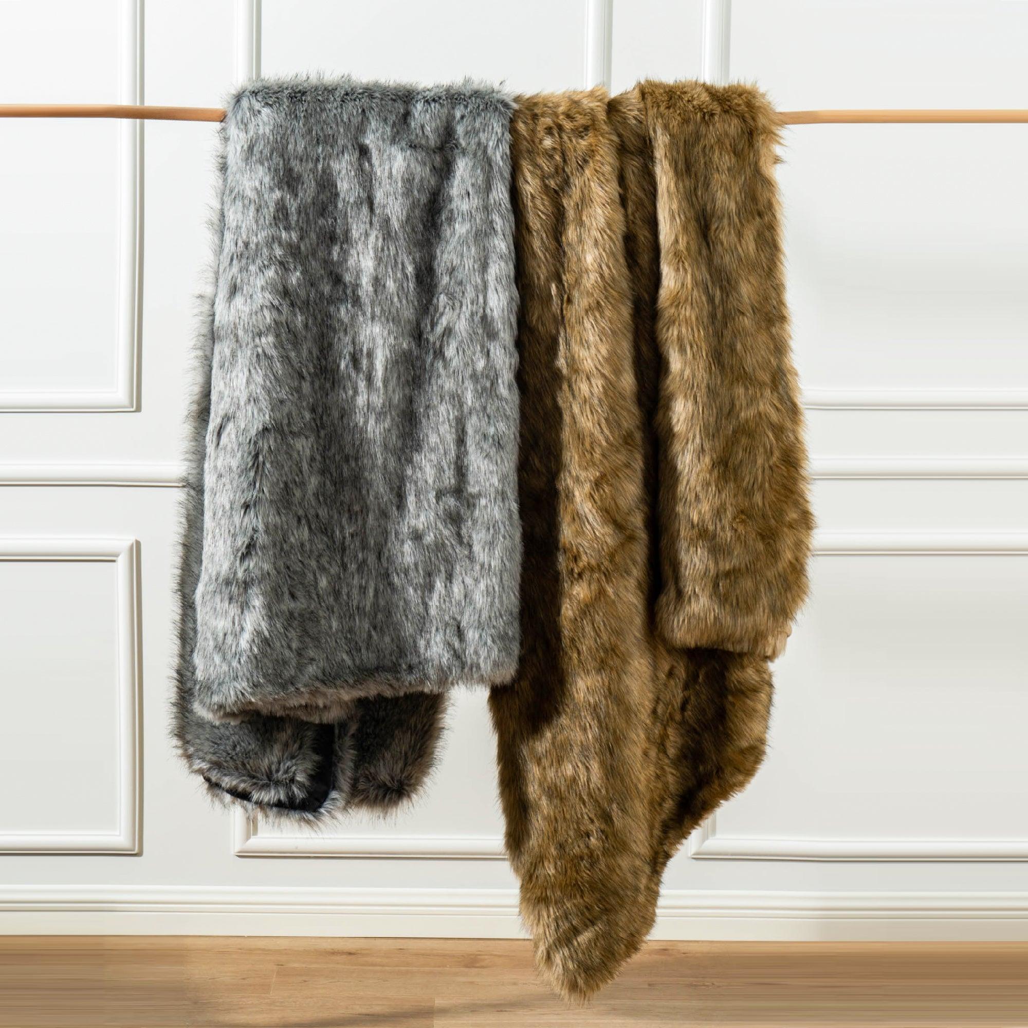 Demartino faux fur discount throw